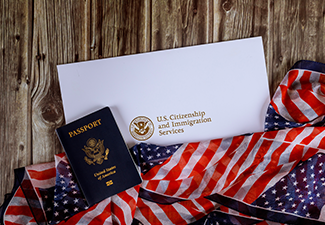 Usa Passport and Naturalization Certificate of Citizenship Us Flag