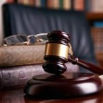 Gavel and books