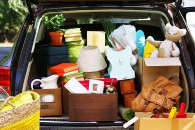 Van full of boxes