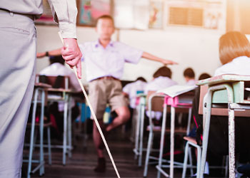 Teacher punishing student