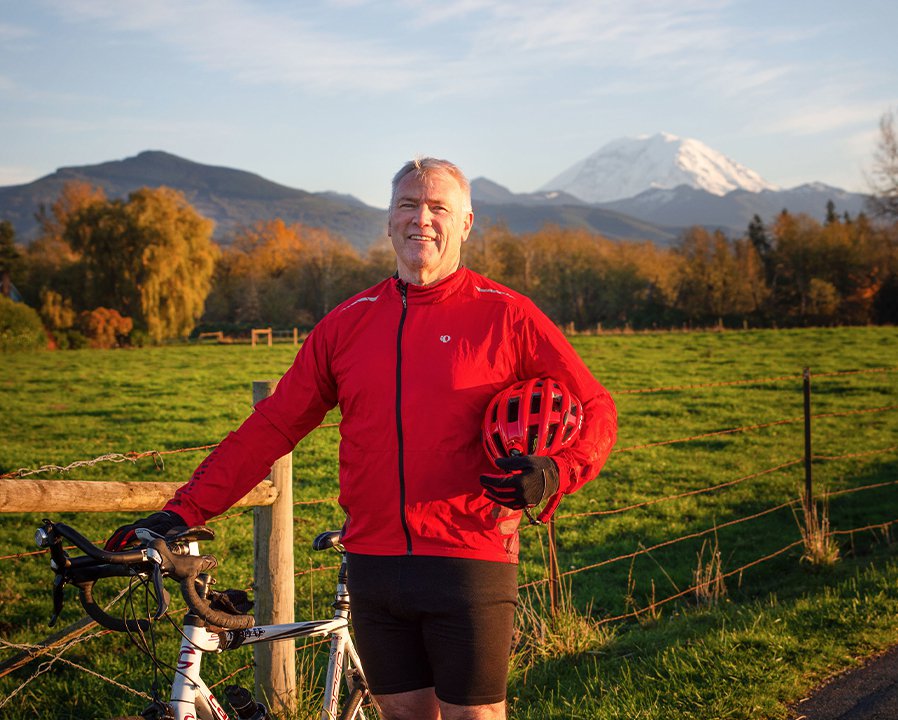 Brian K. Leonard ready for a bike ride