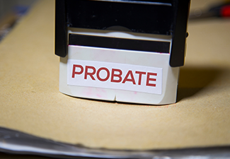 Probate Stamp on A Big Folder of Paperwork