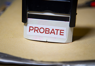 Probate Stamp on A Big Folder of Paperwork