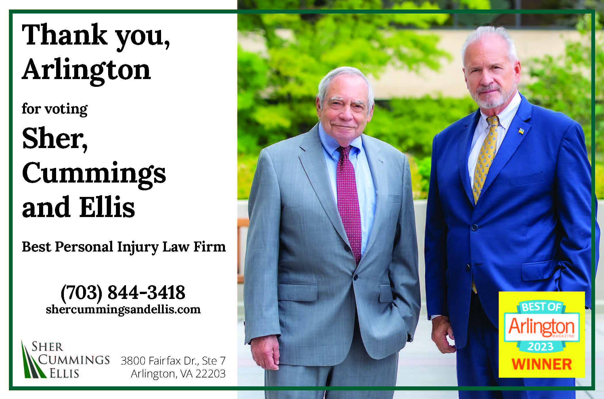 Best Personal Injury Law Firm of Arlington 2023