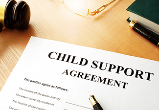 Document with the name child support agreement.