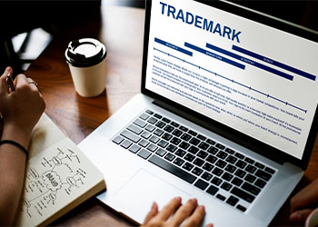 Trademark written on Laptop