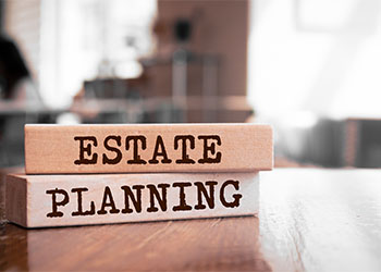 Estate Planning text written on wooden blocks