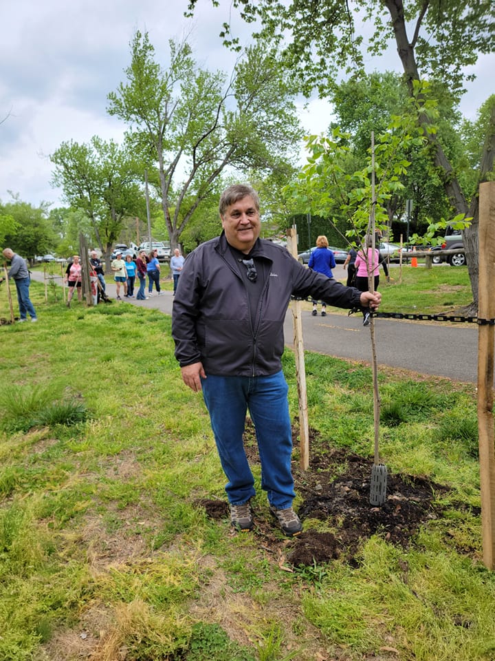 Joe Blaszkow planting tree | Alexandria Personal Injury Lawyer