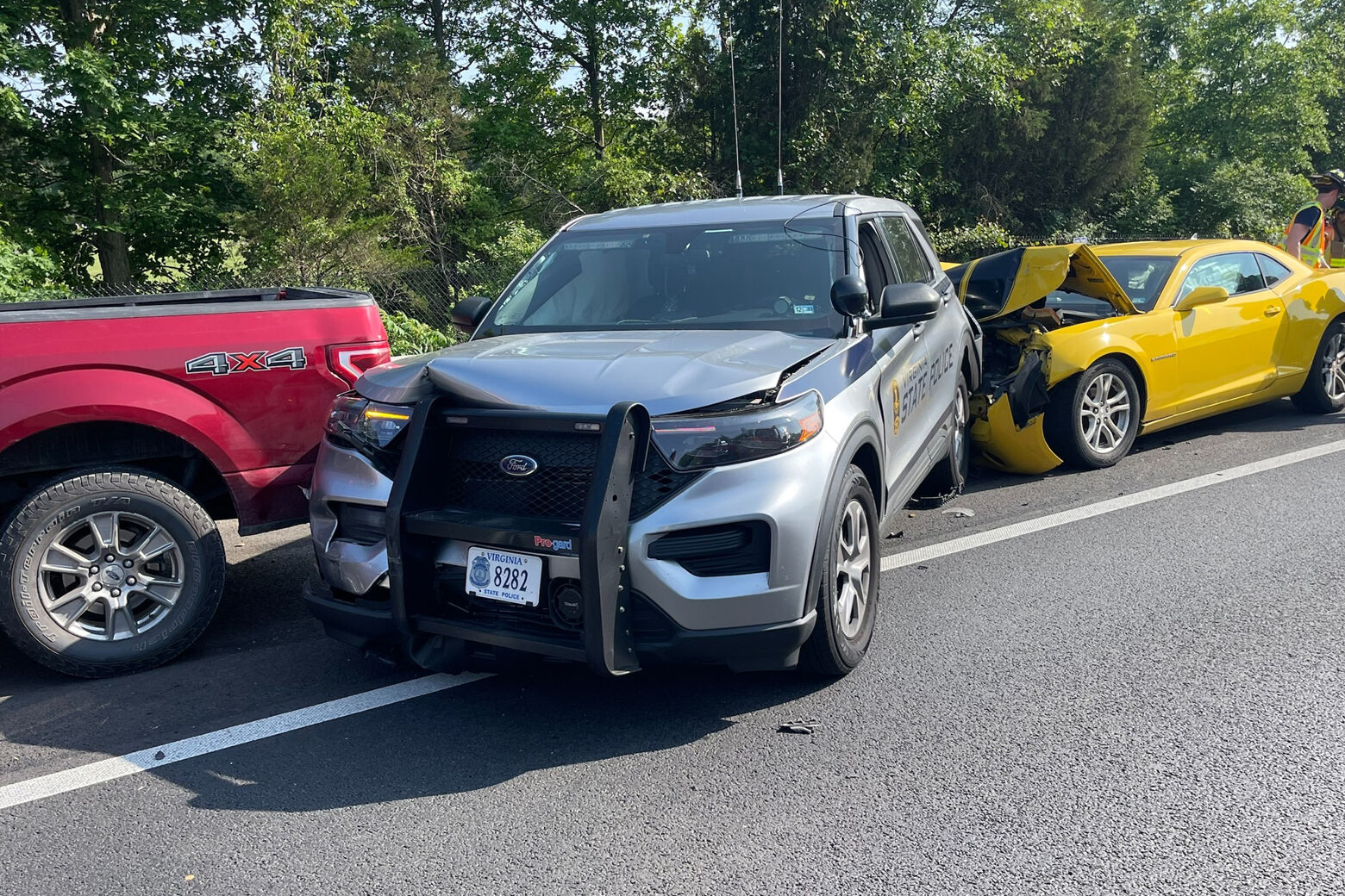 State Police Car Struck | I-66 car accident