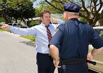 Police Taking Sobriety Test 