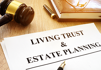 Living Trust and Estate Planning Form on A Desk