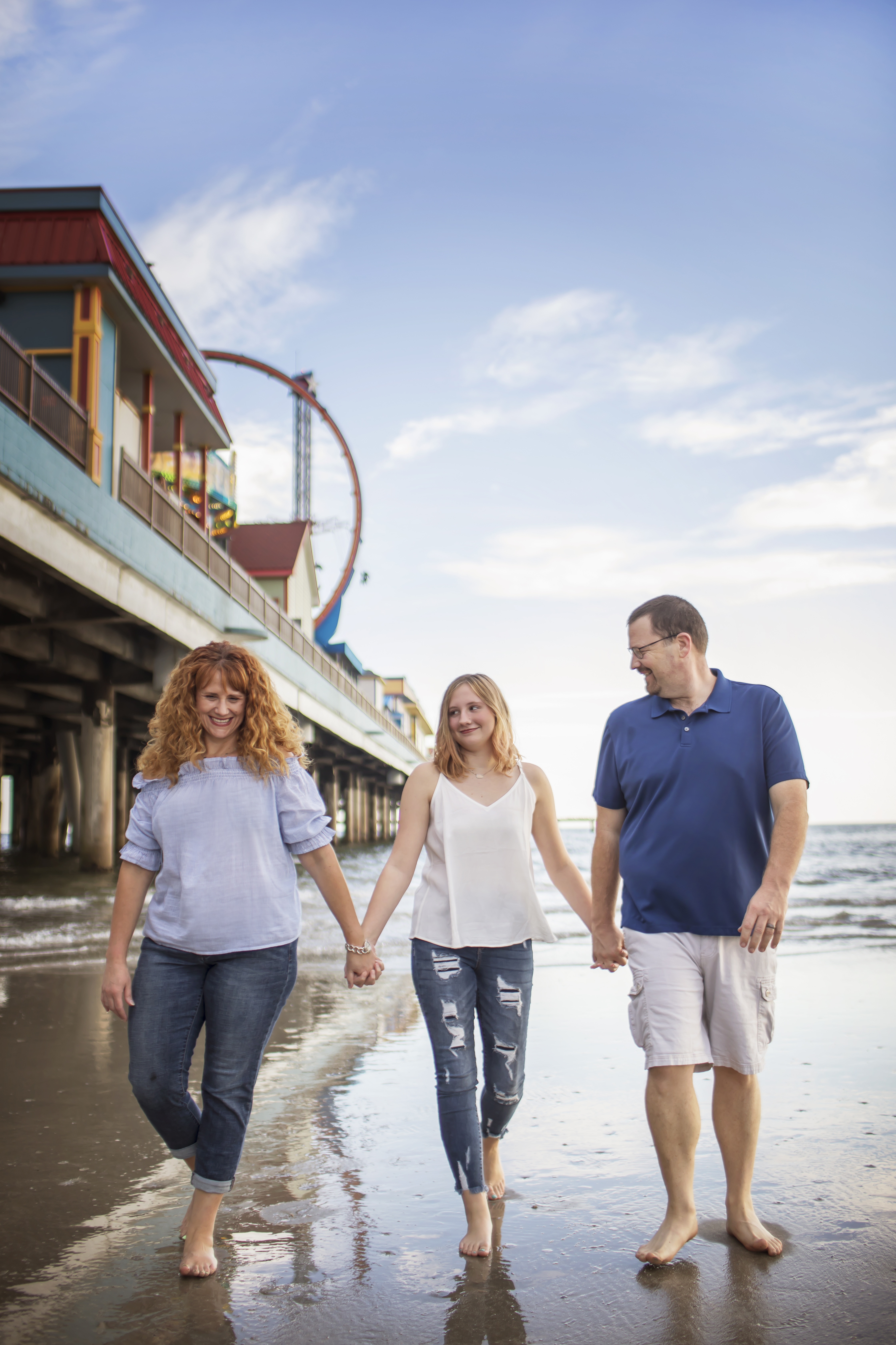 Shelby Perrin and her family by the dock