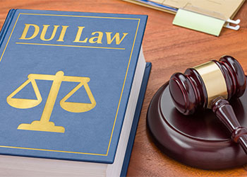 DUI Law Book with Gavel