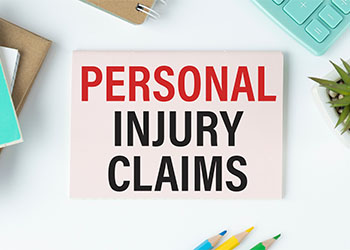 PERSONAL INJURY CLAIMS written on a card