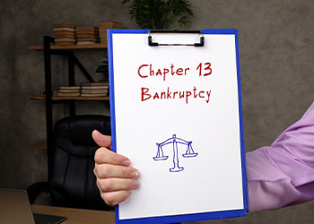 Chapter 13 Bankruptcy phrase on sheet