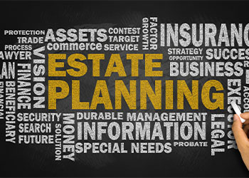 Estate Planning with related word cloud