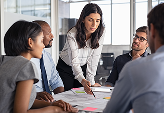 Business Team Working Together in Office