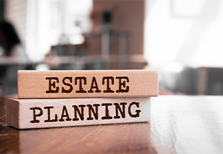 Estate Planning text written on wooden blocks