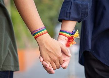 Lesbian Women holding hands