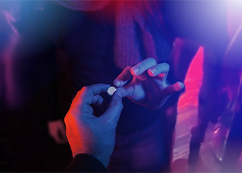 Teenager selling drug pills