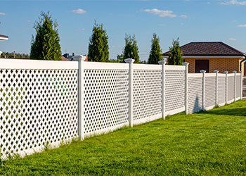Private Property separated by white fence