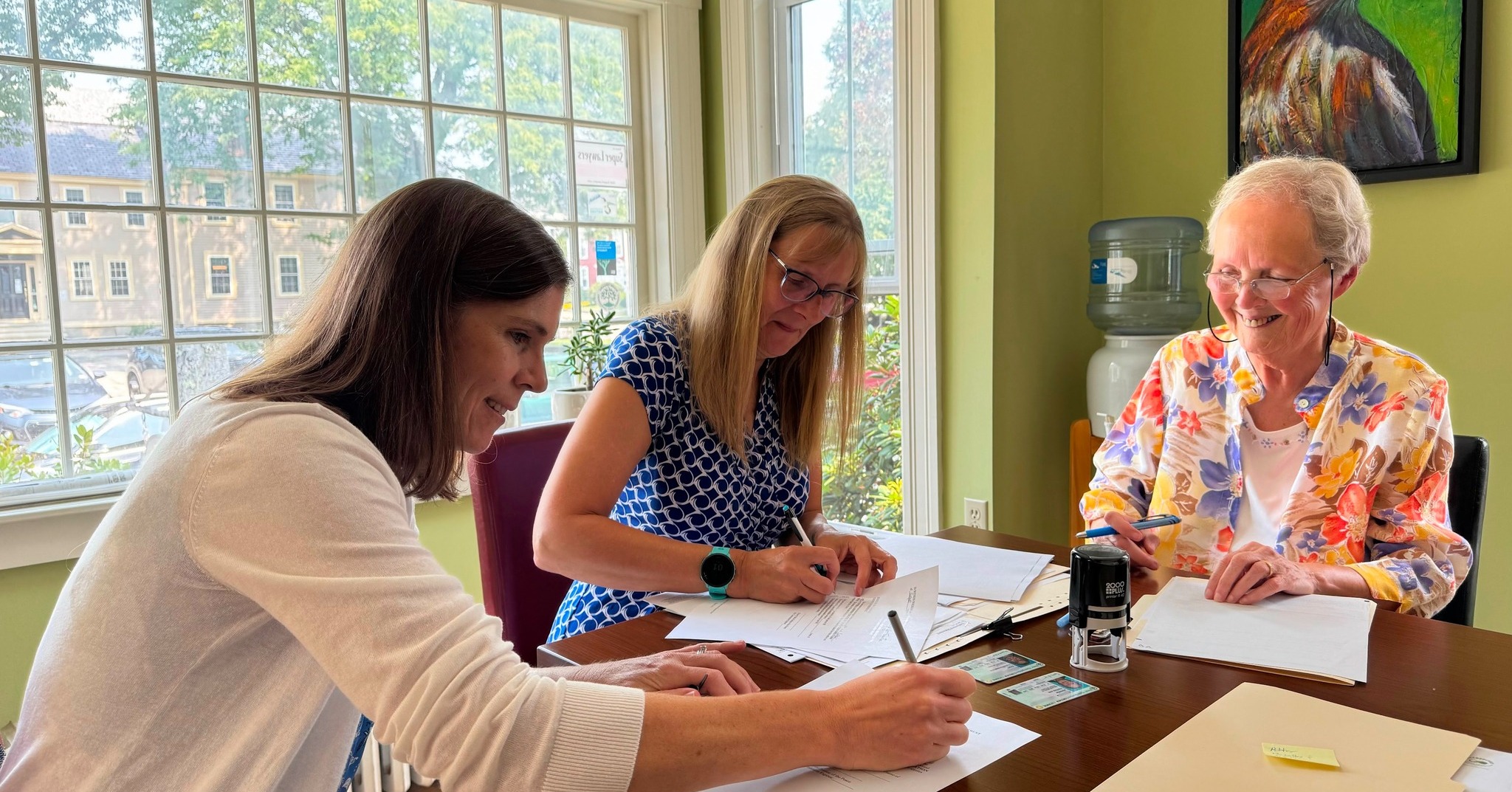 Left to Right: Liz Short, Executive Director, Five Rivers Conservation Trust; Laura Sweeney, Paralegal, BCM Environmental & Land Law, PLLC; Cynthia Potter Johnson, Potter Farm.