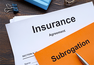 Insurance agreement form and document about subrogation
