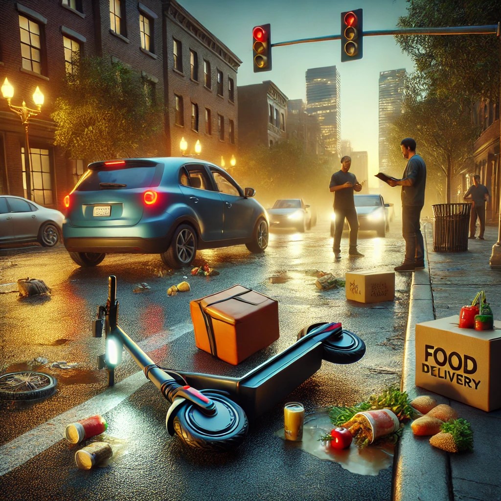  scooter involved in an accident 