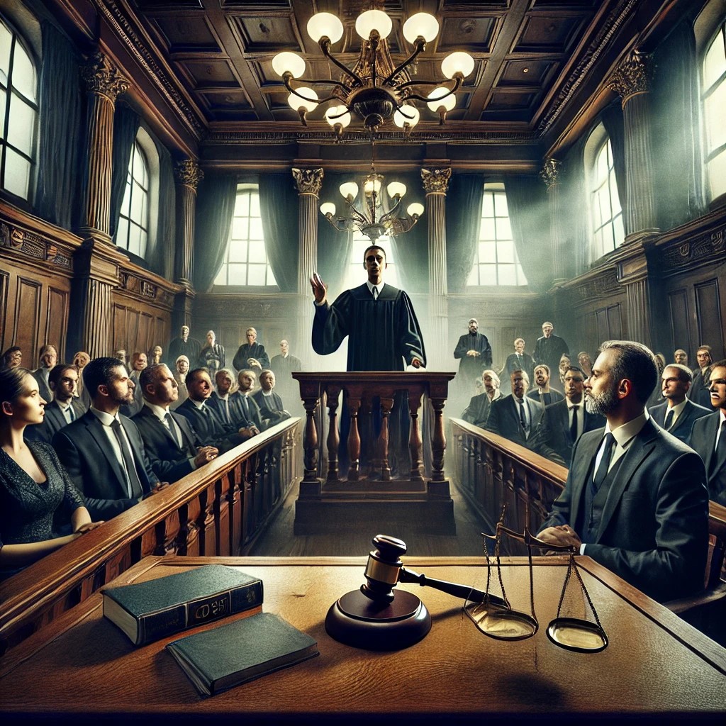 courtroom scene