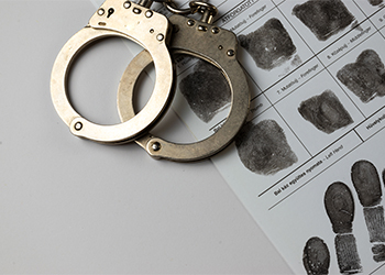 Handcuffs and fingerprint record