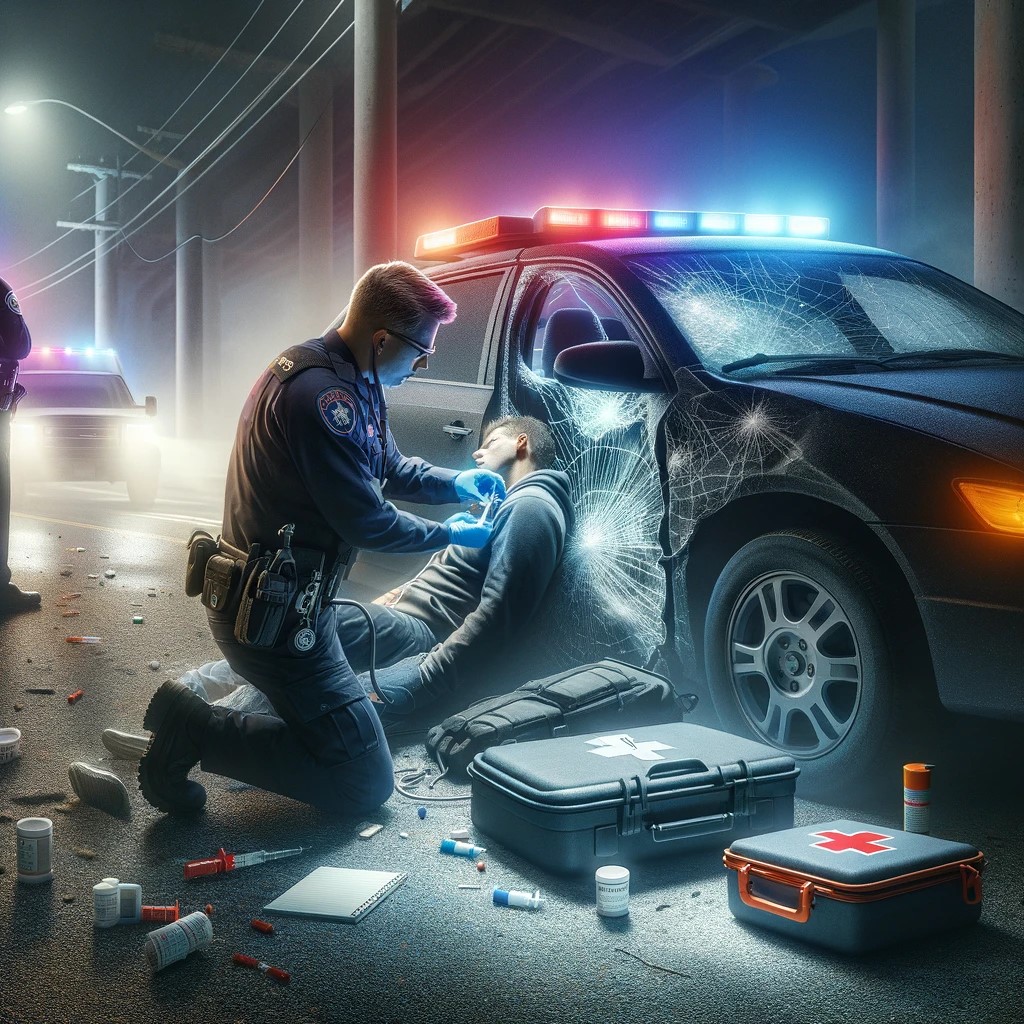 nighttime roadside incident