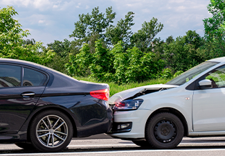 Two passenger cars collided on the road