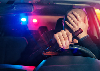 Drunk driver pulled over by police