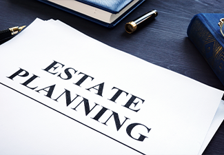 Estate planning documents with a pen on a desk