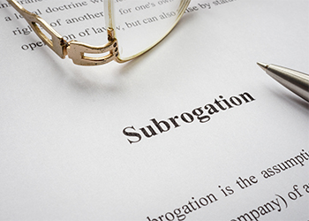 Page with info about subrogation and old glasses