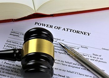 Power of Attorney Document and Gavel