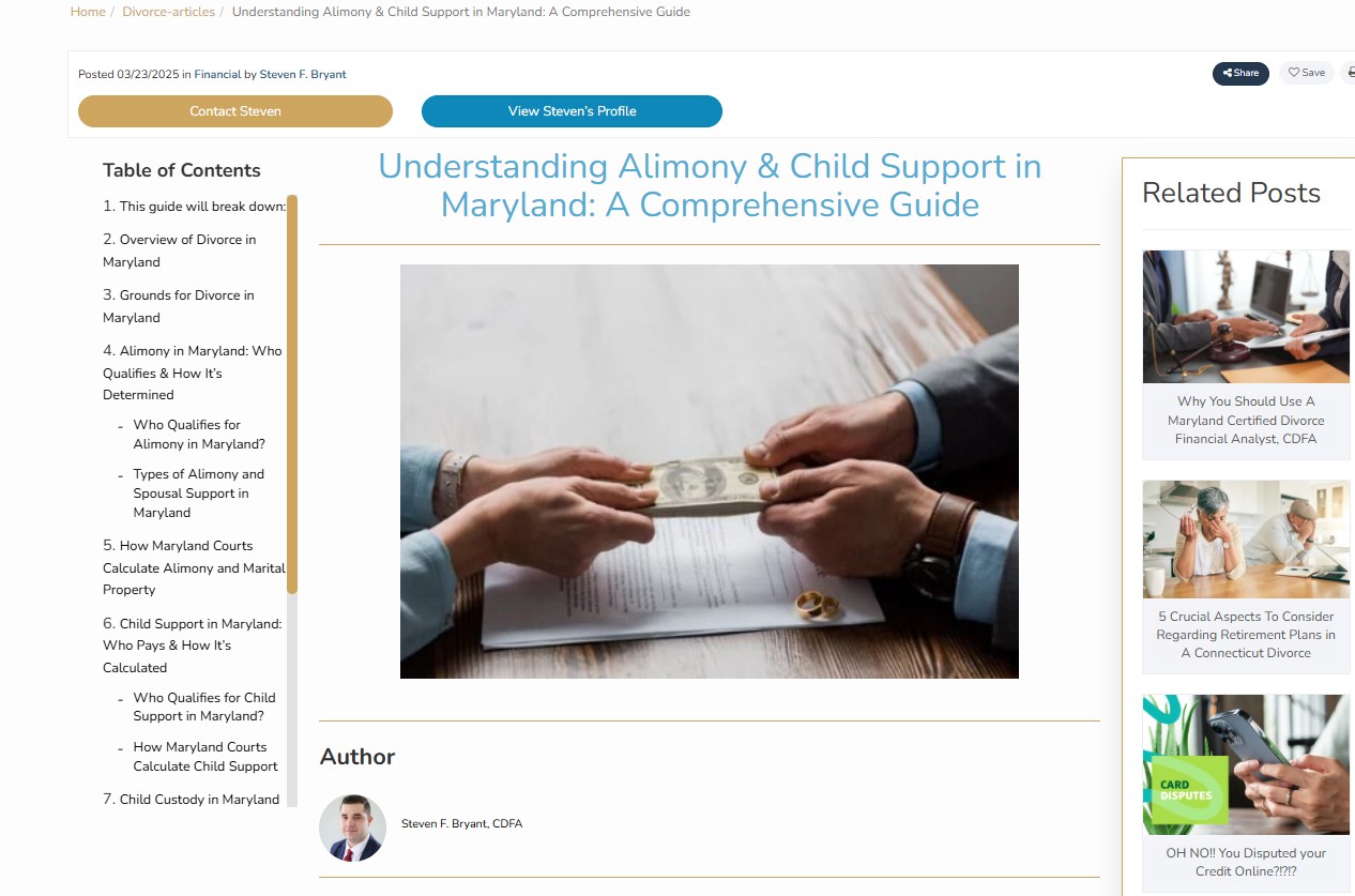 Understanding Alimony & Child Support in Maryland: A Comprehensive Guide