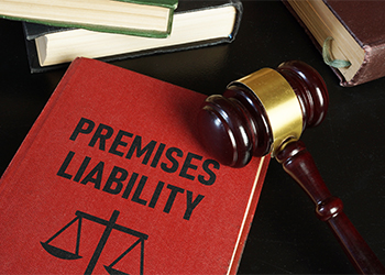 Premises Liability Law Book and Gavel