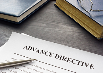 Advance directive form and pen