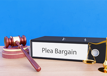 Plea Bargain folder with gavel