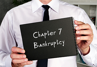 Chapter 7 Bankruptcy sign on the sheet