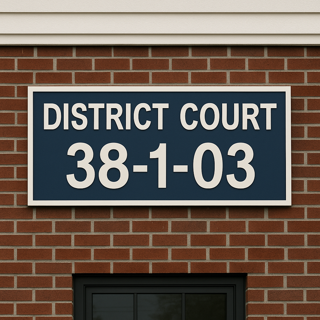 Magisterial District Court 38‑1‑03