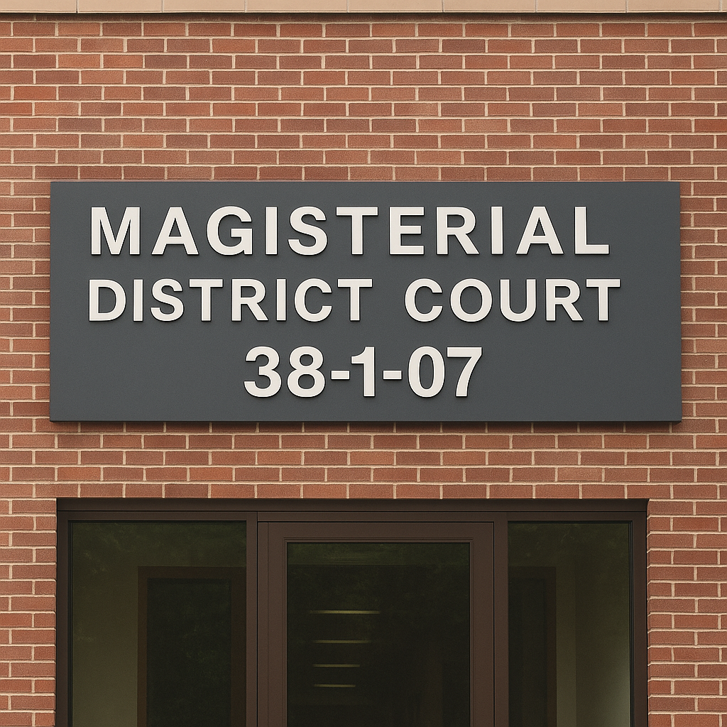 Magisterial District Court 38‑1‑07