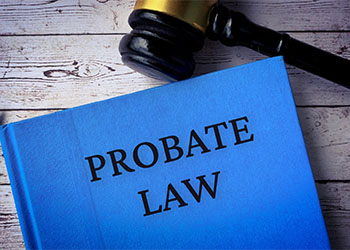 Probate Law book and gavel