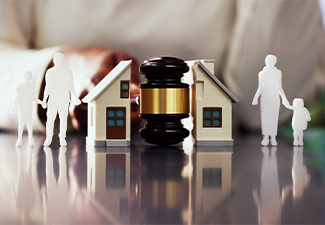 Divorce Attorney Presenting Case in Courtroom with Judge