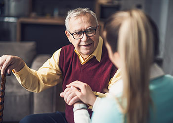 Old man with doctor