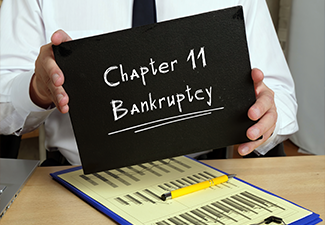 Business concept about Chapter 11 Bankruptcy with phrase