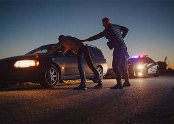 Man getting arrested for DUI