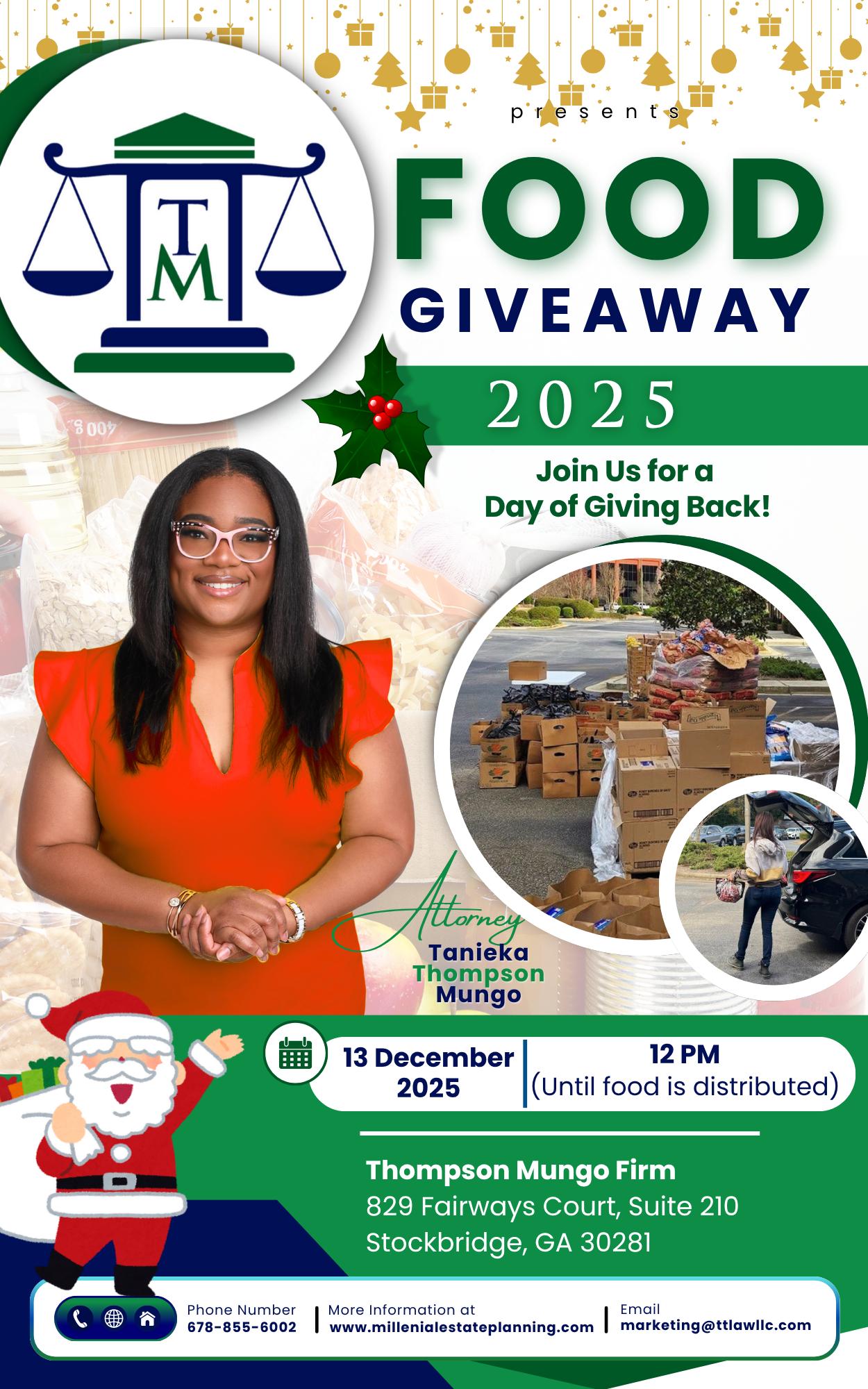 Food Giveaway, Thomspon Mungo Firm, Taneika Thompson Mungo