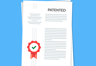 Patented document with approved stamp